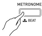 CALOR CTK-6200 - Maintenez le bouton L-9 (BEAT) enforcé jusqu'à ce que l'écran de temps du métronome suivant apparaisse sur l'afficheur. - 1