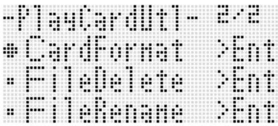 CALOR CTK-6200 - Utilisez les boutons R-17 (A, V) pour amener le ● sur « CardFormat » - 1