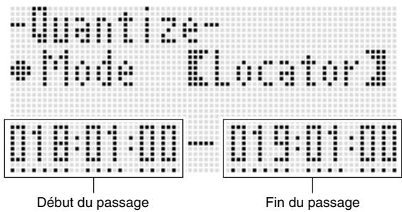 CALOR CTK-6200 - Utilisez le cadran ou les boutons R-14 (-, +) pour changer le réglage entre crochets écais ([ ]) et sélectionner « Locator » - 1
