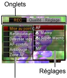 CALOR EX-H20G - Lorsque le réglage est comme vous pouez, appuyez sur [SET] pour valider le réglage et revenir à l'écran du viseur. - 1