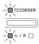 CALOR PRIVA PX-150 - Appuyez deux fois sur le bouton recorder de sorte que son témoin clignote. - 2