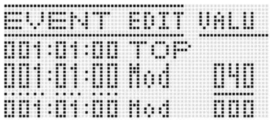 CALOR WK-7600 - Utilisez les boutons R-17 (A, V) pour amener le ● vers « EventEdit » puis appuyez sur le bouton R-16 (ENTER). - 1