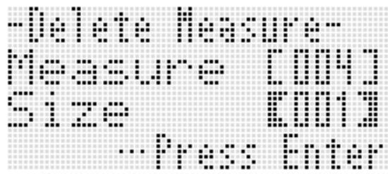 CALOR WK-7600 - Pour supprimer une ou plusieurs mesures d'un morceau - 1