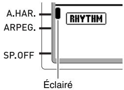 CALOR WK-7600 - Appuyez sur le bouton R-18 (AUTO HARMONIZE/ARPEGGIATOR). - 1