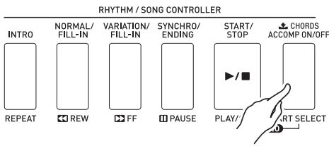 CALOR WK-7600 - Pour changer les réglages de l'accompagnement automatique d'un préréglage musical - 1