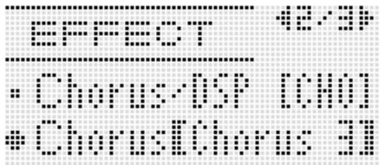 CALOR WK-7600 - Tout en tenant le bouton R-13 (FUNCTION), appuyez sur le bouton C-7 (EFFECT) pour afficher l'écran de réglage des effets. - 3