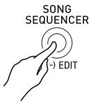 CALOR WK-7600 - Appuyez sur le bouton C-4 (SONG SEQUENCER) pour acceder au mode séquenceur musical. - 1