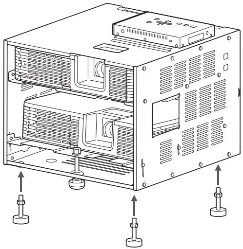 CALOR XJ-SK650 - Installation du système de projecteurs sur une surface plane - 1