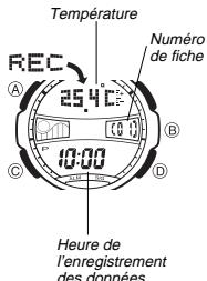 CASIO AQF 100 WD - Pour rappeler des fiches de températures - 1
