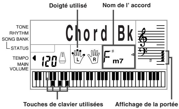 CASIO CTK-481 - Recherche d'un accord dans le manuel d'accords - 5