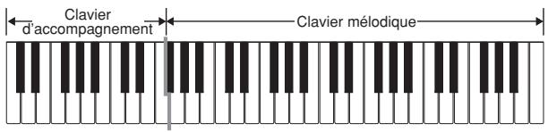 Clavier d'accompagnement Clavier mélodique