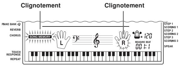 Clignotement Clignotement PIANO BANK REVERB CHORUS SONG MEMORY L : R = 120 = ICU MEASURE BEAT DO + I DO + I TOUCH RESPONSE REPEAT STEP 1 SCORING 1 STEP 2 SCORING 2 STEP 3 SCORING 3 SPEAK