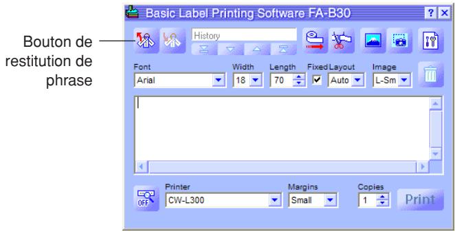 CASIO FA-B30 - Pour insérer des phrases, la date et l'heure - 1