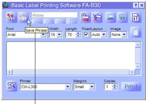 CASIO FA-B30 - Affichage du nom des boutons de la barre d'outils - 1