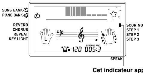 CASIO LK-200S - Évaluation : Le clavier évalue vos performances au cours de la 3^e étape. - 1