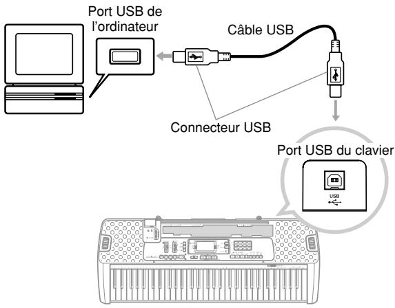 CASIO LK-200S - Pour raccorder le clavier à un ordinateur par le port USB - 1