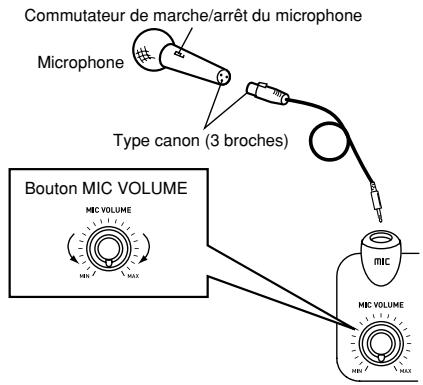CASIO LK-55 - Utilisation de la prise de microphone - 1