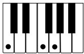 CASIO LK-70S - Utilisation du doigté standard - 5