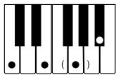 CASIO LK-70S - Utilisation du doigté standard - 6