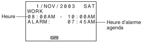 CASIO SF-7990 - Pose d'une alarme agenda à l'entrée des données - 1