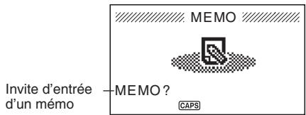 CASIO SF-7990 - Entrée des données dans le mode mémo - 1