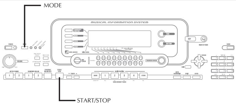MODE MUSICAL INFORMATION SYSTEM START/STOP