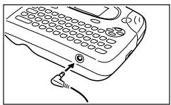 CASIO KL-70E - Pour brancher l'adaptateur CA - 1