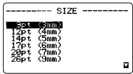 CASIO KL-C500 - Pour changer la taille de caractères à l'aide de la spécification directe - 2