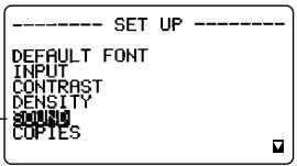 CASIO KL-C500 - Menu des l'étiqueteuse - 1