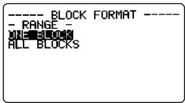 CASIO KL-C500 - Pour afficher le menu BLOCK FORMAT - 2