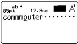 CASIO KL-C500 - Pour supprimer des caractères à l'aide de la touche BS - 1