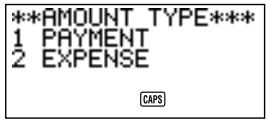 CASIO SF-4900ER - Changement du type de montant - 1