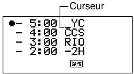 CASIO SF-4900ER - Modification du nom de code d'une ville - 2