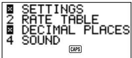 CASIO SF-4900ER - Pour afficher la table des taux de conversion en euros - 1