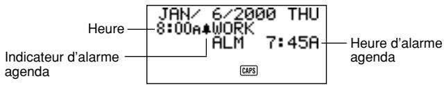 CASIO SF-4900ER - Pose d'une alarme agenda à l'entrée des données - 1