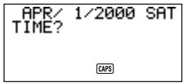 CASIO SF-4900ER - Données de l'agenda et écrans initiaux... - 1