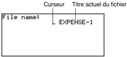 CASIO SF-5780 - Pour changer le titre d'un fichier - 1