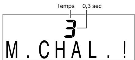 CASIO CTK-3000 - Lorsque l'indicateur clignotant sur le clavier affché resté éclairé, appuyez le plus rapidement possible sur la touche indiquée avec le doigt indiqué. - 1