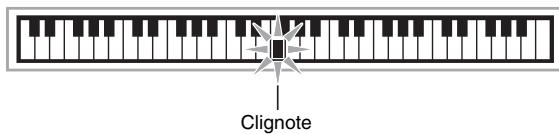 CASIO CTK-3000 - Jouez les notes sur le clavier en suivant les instructions qui apparaissent à l'écran ainsi que le guide vocal du doigté. - 1