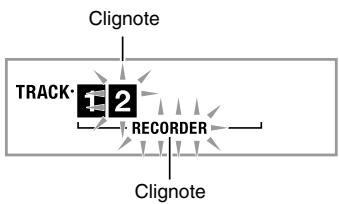 CASIO WK-200 - Appuyez sur un des boutons à pour selectionner le nombre de la piste suivante, où vous pouze enregistrer. - 1