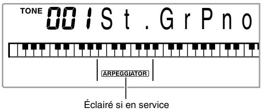 CASIO WK-200 - Appuyez sur ⑦ pourmettre l'arpégiateur en service. - 1