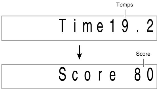 CASIO WK-200 - Le jeu se termine lorsque vous avez joué les 20 notes avec succès. - 1