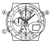 CASIO 4723 - Activation de la trotteuse et de l'affichage numérique. - 1