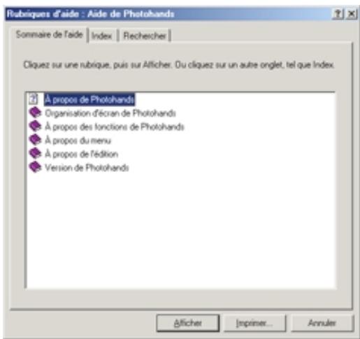 CASIO PHOTOHANDS - Pour obtenir de l'aide - 1