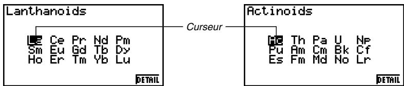 CASIO PHYSIUM - - Ecran des lanthanides et Ecran des actinides - 1