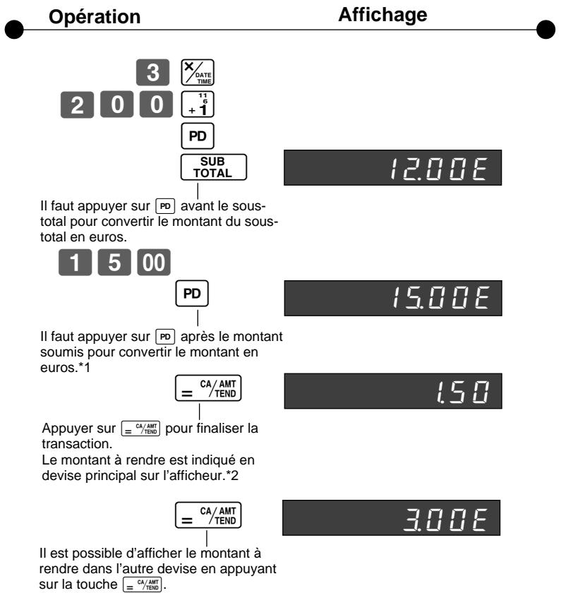 CASIO TE-M80 - 6-7-1 Enregistrement avec conversion de devises - 2