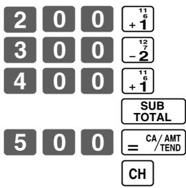 CASIO TE-M80 - 6-5 Ventes partagées espèces/crédit - 1
