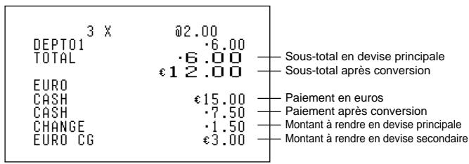 CASIO TE-M80 - 6-7-1 Enregistrement avec conversion de devises - 3