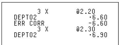 3 X @2.20 DEPT02 ·6.60 ERR CORR -6.60 3 X @2.30 DEPT02 ·6.90
