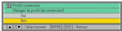 CASIO YW-2L - Utilisez les touches [▼] et [▲] pour amener le surlignement sur le profil de connexion que vous poulez selectionner, puis appuyez sur la touche [ENTER]. - 1